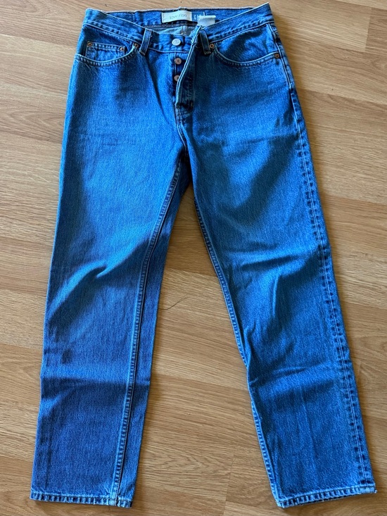 GAP Denim - Gap Low Rise Straight-Leg Button Fly Jeans Medium Blue Women’s 80’s Style Size 6